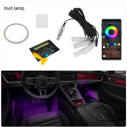 Barra de Luz Ambiental LED para Coche