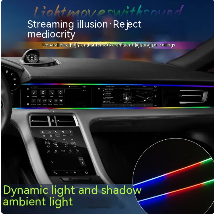 Barra de Luz Ambiental LED para Coche