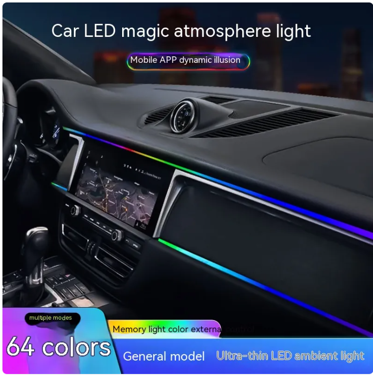 Barra de Luz Ambiental LED para Coche